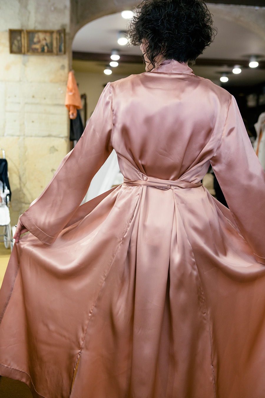 artesano, hecho a mano, lingería, lencería, tendencia pijama, collar, bata, seda, jeans, denim